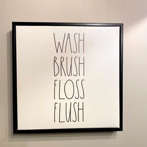 Rae Dunn bathroom sign